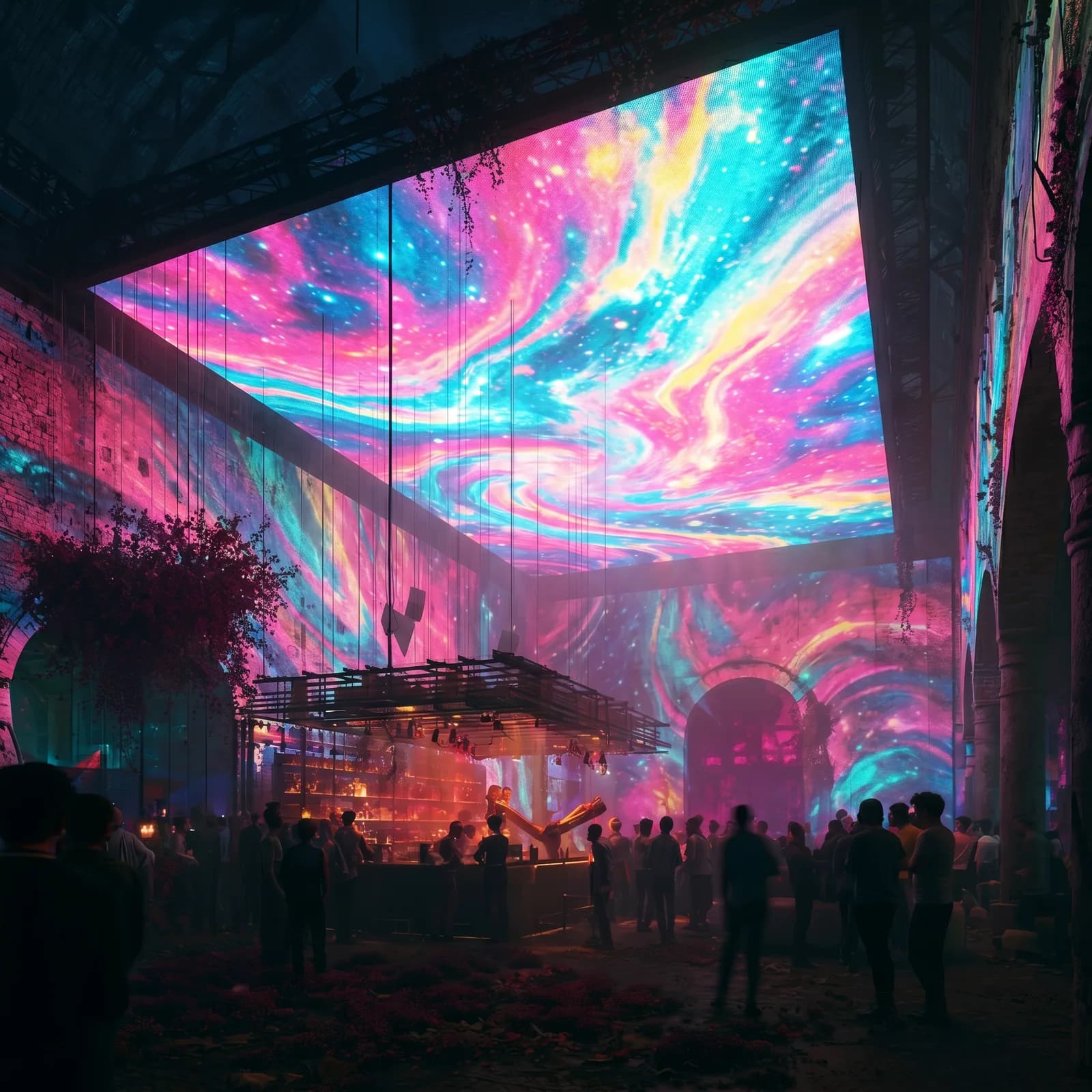 0humans interior with full 360° ceiling projection